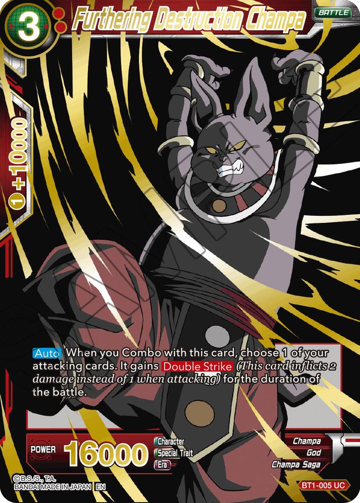 Furthering Destruction Champa (Alternate Art) BT1-005 card from Special Anniversary Set 2021