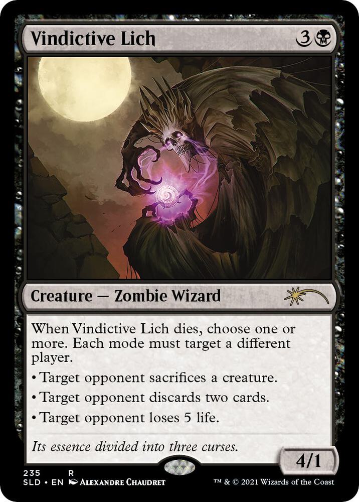 Vindictive Lich 235 card from Secret Lair Drop Series