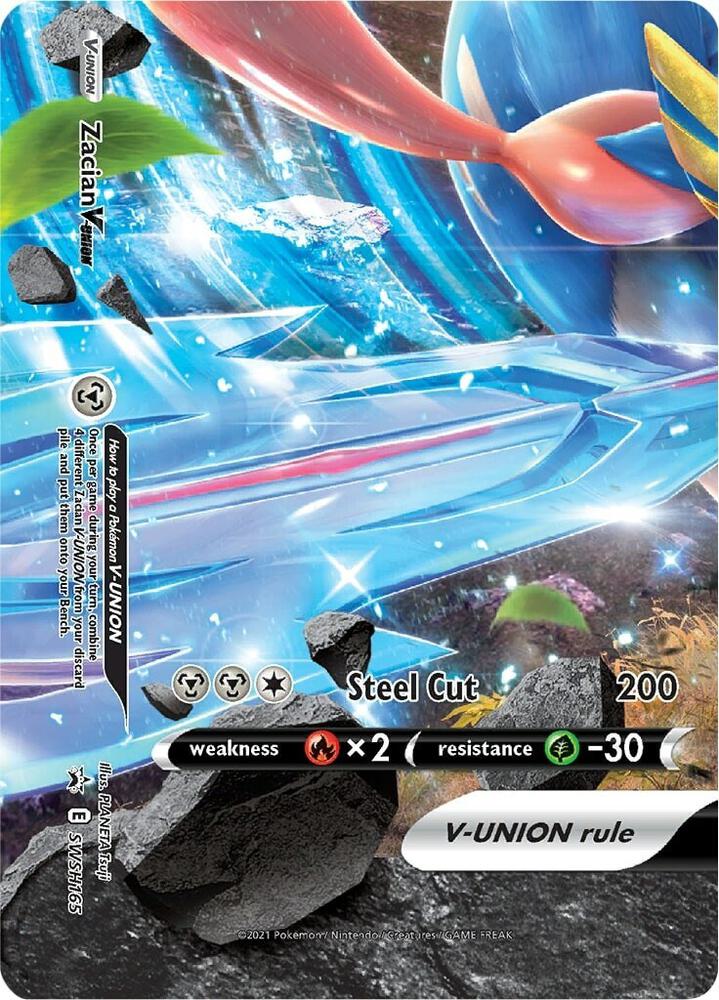 Zacian V-UNION SWSH165 card from SWSH: Sword & Shield Promo Cards