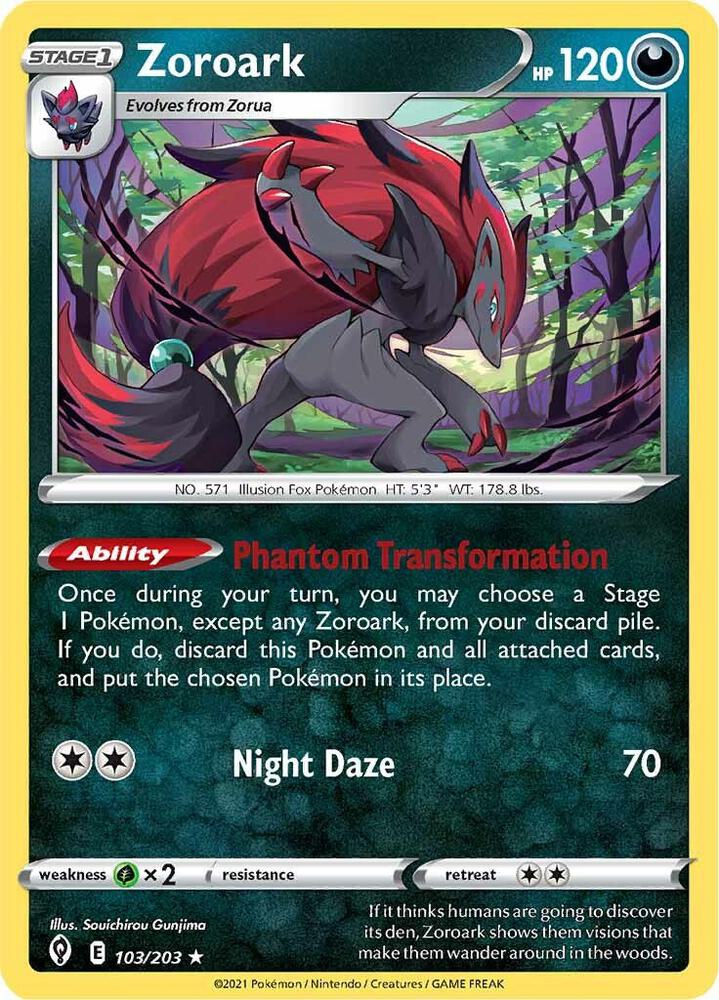 Zoroark 103/203 card from Deck Exclusives