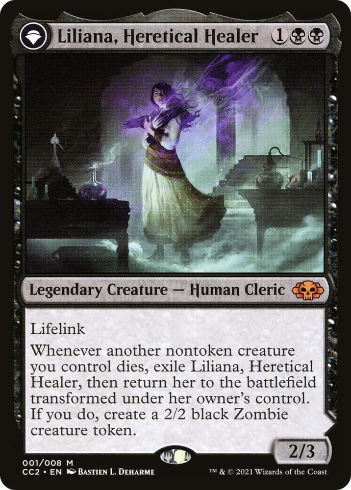 Liliana, Heretical Healer 1 card from Commander Collection: Black