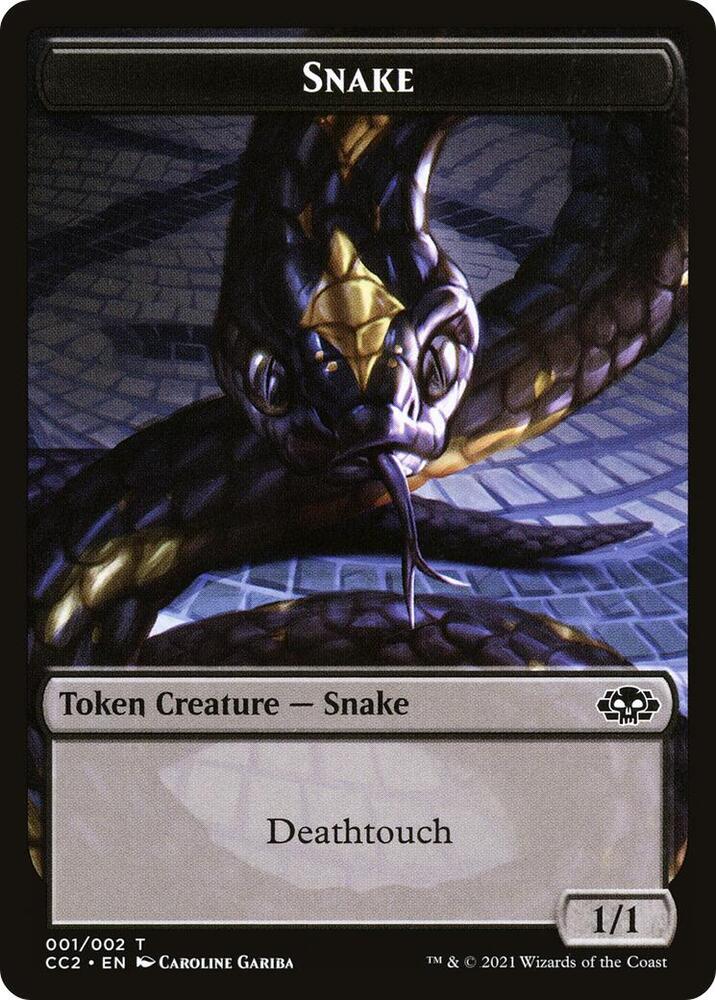 Snake // Zombie Double-Sided Token 1 // 2 card from Commander Collection: Black