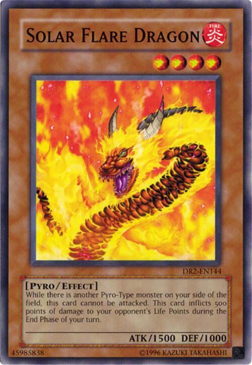 Solar Flare Dragon DR2-EN144 card from Dark Revelation Volume 2