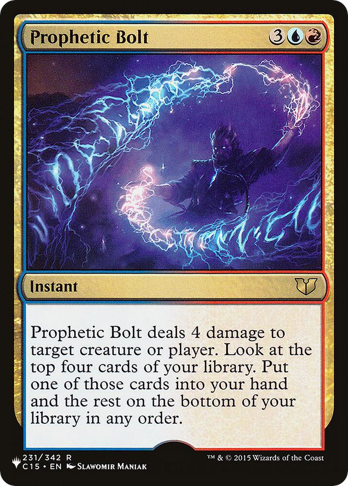 Prophetic Bolt 231/342 card from The List Reprints