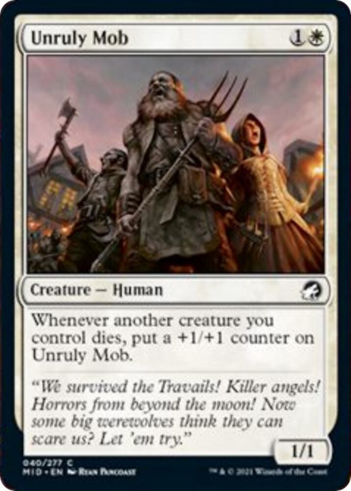 Unruly Mob 40 card from Innistrad: Midnight Hunt
