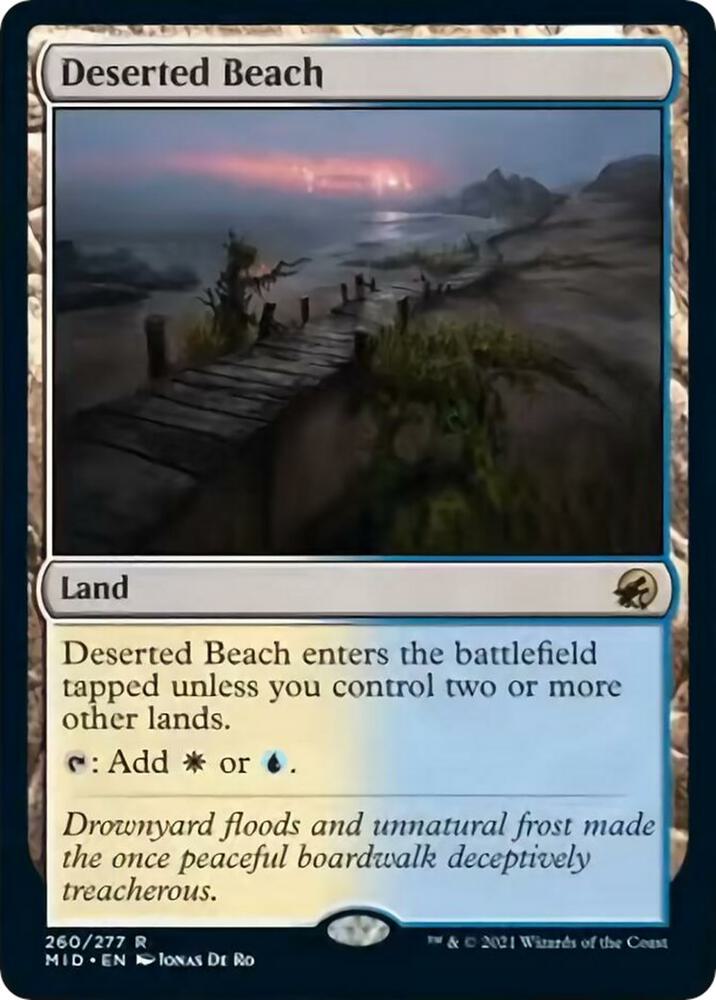 Deserted Beach 260 card from Innistrad: Midnight Hunt