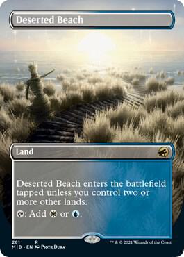 Deserted Beach (Borderless) 281 card from Innistrad: Midnight Hunt