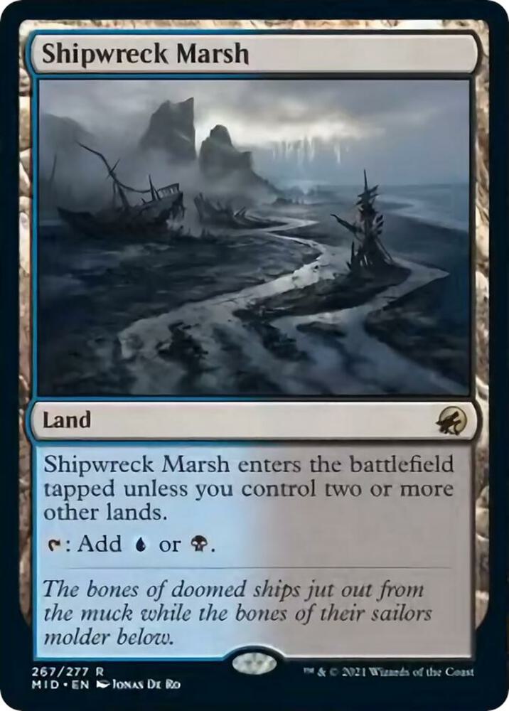 Shipwreck Marsh 267 card from Innistrad: Midnight Hunt
