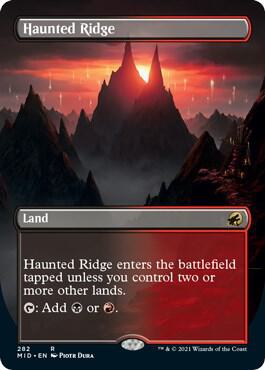 Haunted Ridge (Borderless) 282 card from Innistrad: Midnight Hunt