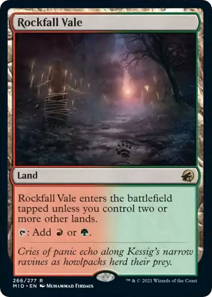 Rockfall Vale 266 card from Innistrad: Midnight Hunt