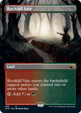 Rockfall Vale (Borderless) 284 card from Innistrad: Midnight Hunt