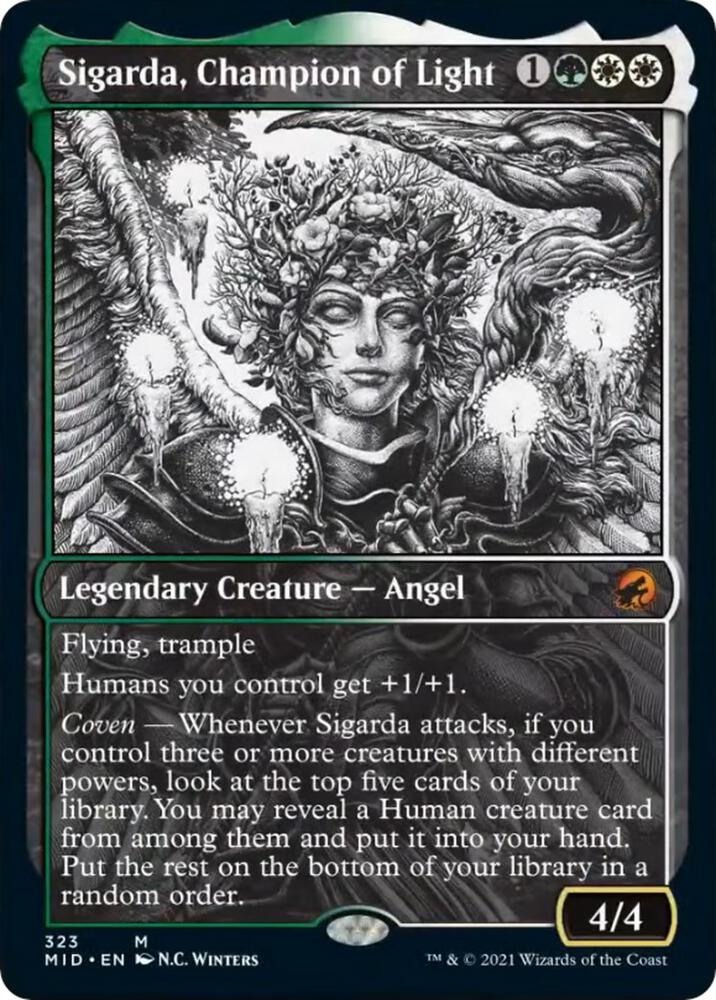Sigarda, Champion of Light (Showcase) 323 card from Innistrad: Midnight Hunt