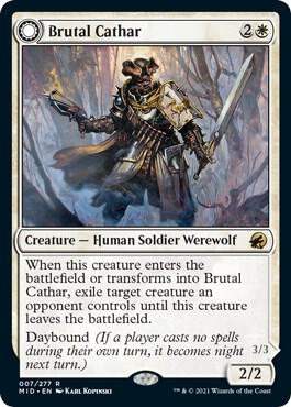 Brutal Cathar 7 card from Innistrad: Midnight Hunt