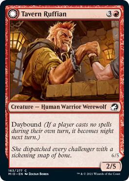 Tavern Ruffian 163 card from Innistrad: Midnight Hunt