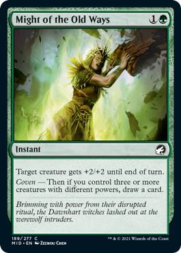 Might of the Old Ways 189 card from Innistrad: Midnight Hunt