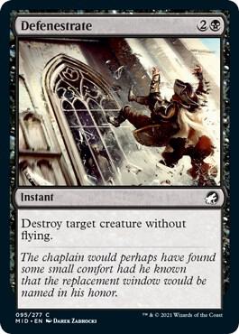 Defenestrate 95 card from Innistrad: Midnight Hunt
