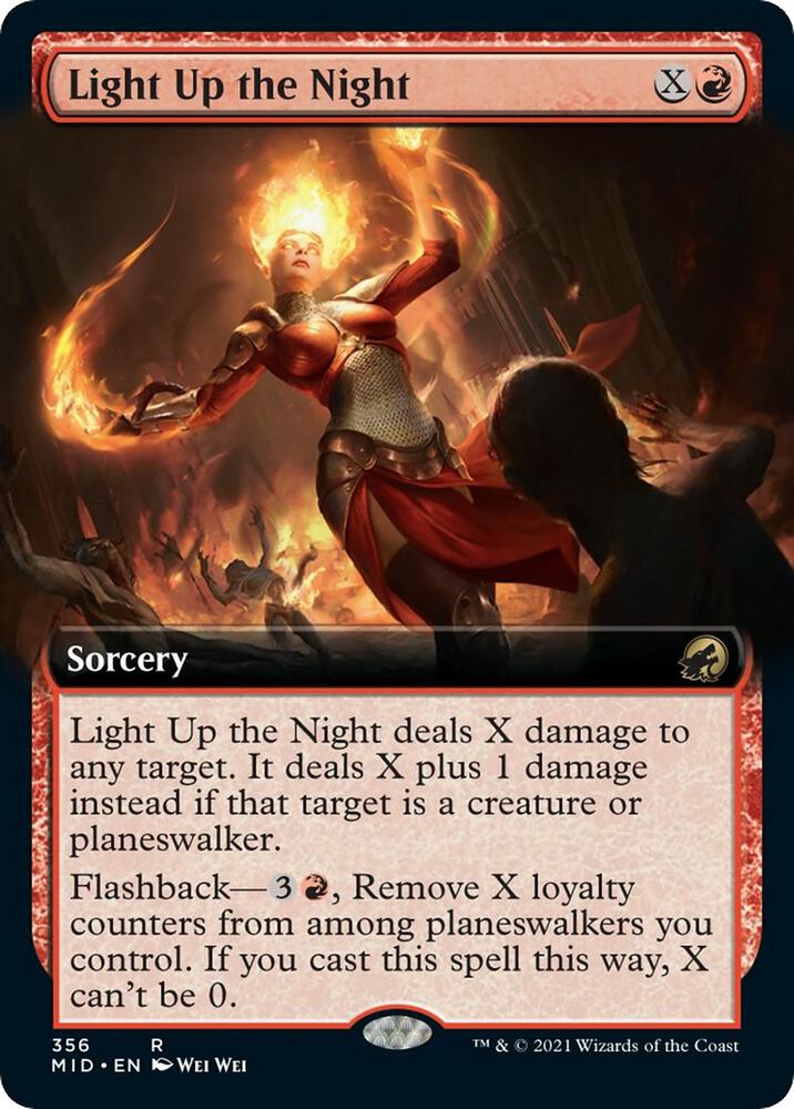Light Up the Night (Extended Art) 356 card from Innistrad: Midnight Hunt