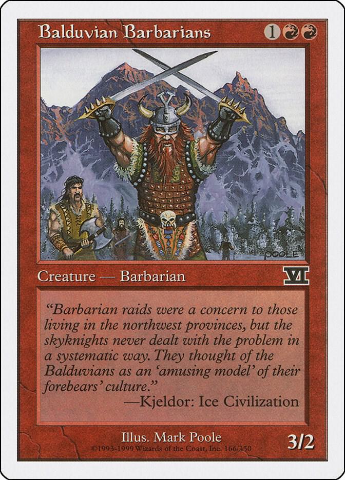 Balduvian Barbarians 166 card from Classic Sixth Edition
