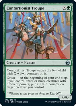 Contortionist Troupe 178 card from Innistrad: Midnight Hunt