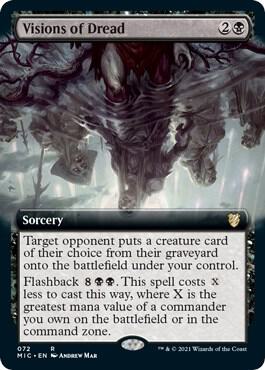 Visions of Dread (Extended Art) 72 card from Commander: Innistrad: Midnight Hunt