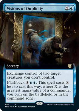 Visions of Duplicity (Extended Art) 71 card from Commander: Innistrad: Midnight Hunt