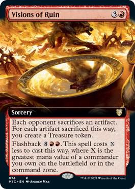 Visions of Ruin (Extended Art) 74 card from Commander: Innistrad: Midnight Hunt