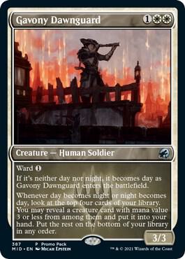 Gavony Dawnguard 387 card from Promo Pack: Innistrad: Midnight Hunt