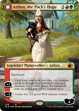 Arlinn, the Pack's Hope (Borderless) 279 card from Innistrad: Midnight Hunt