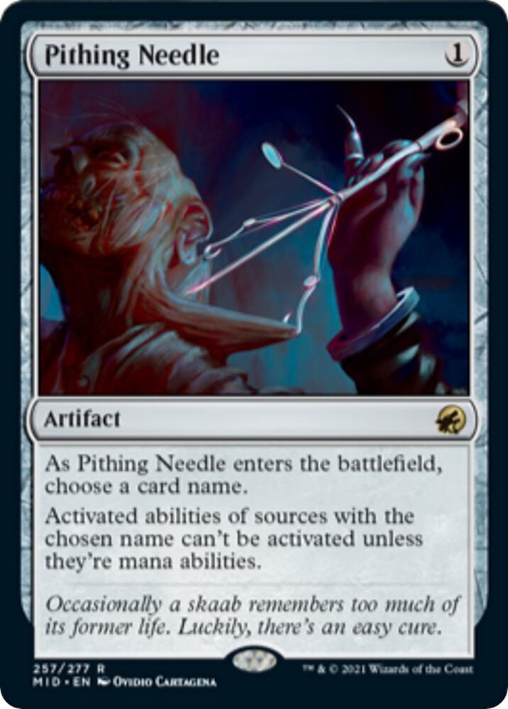 Pithing Needle 257 card from Innistrad: Midnight Hunt