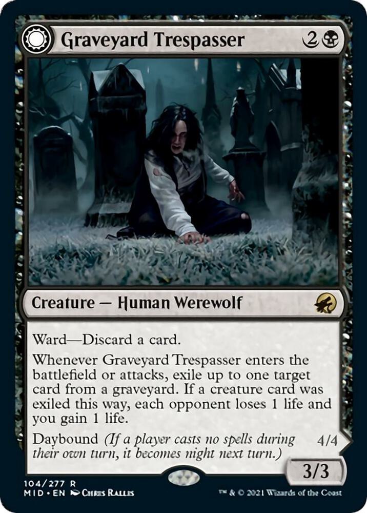 Graveyard Trespasser 104 card from Innistrad: Midnight Hunt