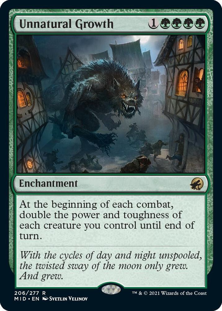 Unnatural Growth 206 card from Innistrad: Midnight Hunt