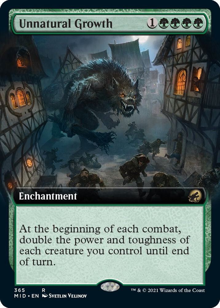 Unnatural Growth (Extended Art) 365 card from Innistrad: Midnight Hunt