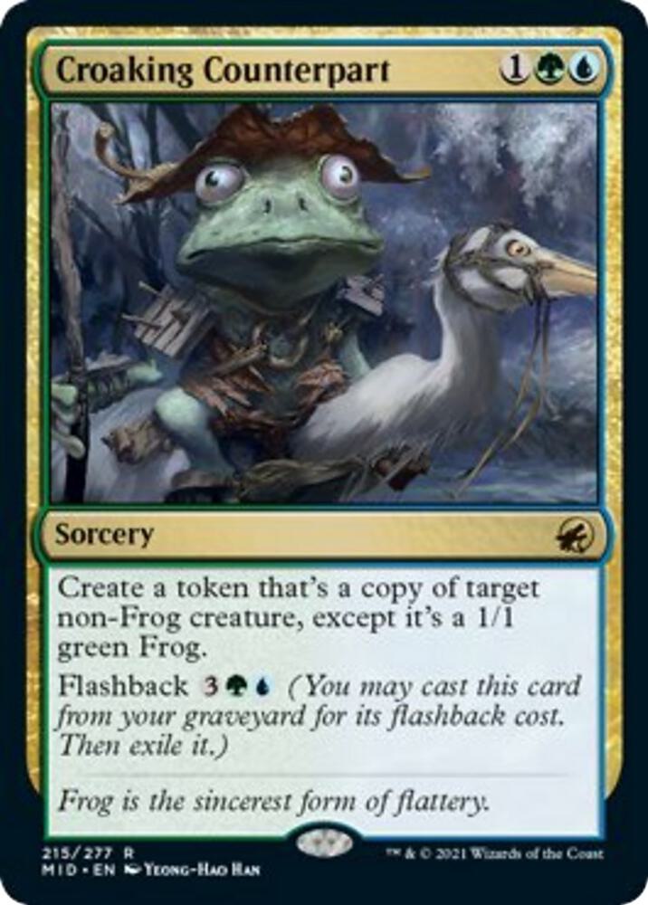 Croaking Counterpart 215 card from Innistrad: Midnight Hunt