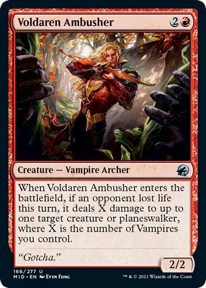 Voldaren Ambusher 166 card from Innistrad: Midnight Hunt