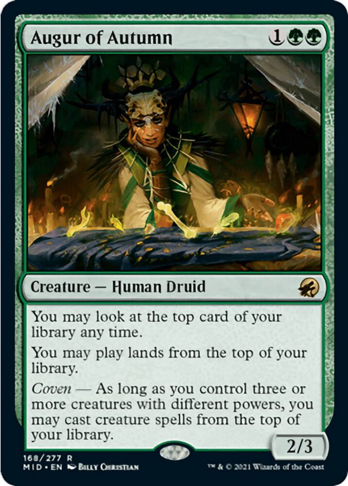 Augur of Autumn 168 card from Innistrad: Midnight Hunt