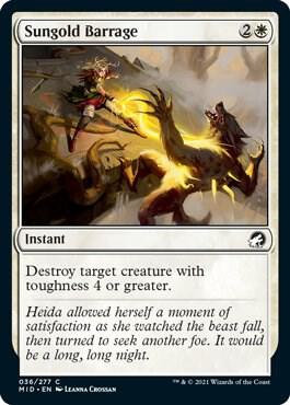 Sungold Barrage 36 card from Innistrad: Midnight Hunt