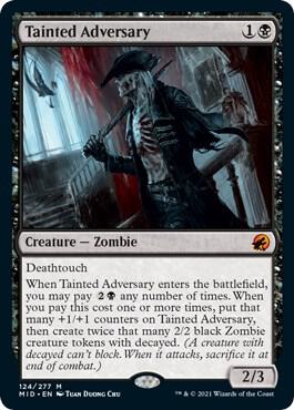 Tainted Adversary 124 card from Innistrad: Midnight Hunt