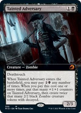 Tainted Adversary (Extended Art) 350 card from Innistrad: Midnight Hunt