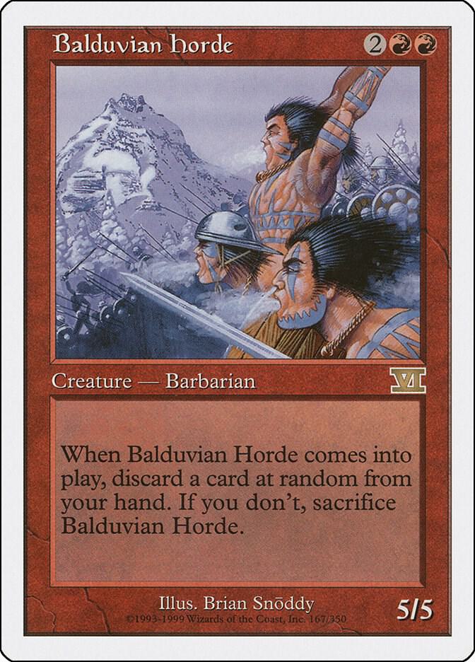 Balduvian Horde 167 card from Classic Sixth Edition