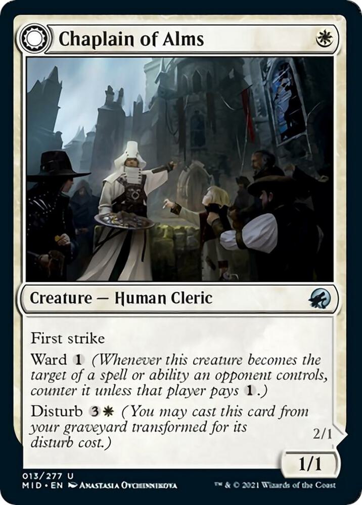 Chaplain of Alms 13 card from Innistrad: Midnight Hunt
