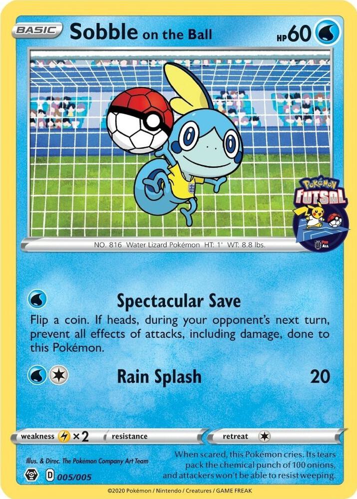 Sobble on the Ball (Pokemon Futsal) 005/005 card from Miscellaneous Cards & Products