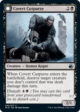 Covert Cutpurse 92 card from Innistrad: Midnight Hunt