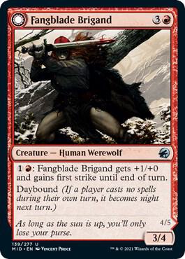 Fangblade Brigand 139 card from Innistrad: Midnight Hunt