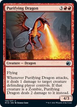Purifying Dragon 155 card from Innistrad: Midnight Hunt