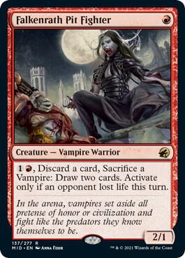 Falkenrath Pit Fighter 137 card from Innistrad: Midnight Hunt