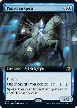 Patrician Geist (Extended Art) 338 card from Innistrad: Midnight Hunt