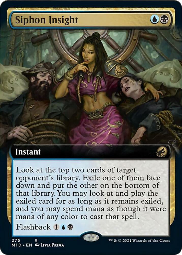 Siphon Insight (Extended Art) 375 card from Innistrad: Midnight Hunt