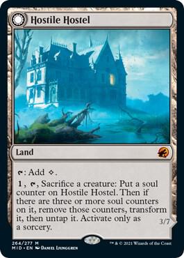 Hostile Hostel 264 card from Innistrad: Midnight Hunt