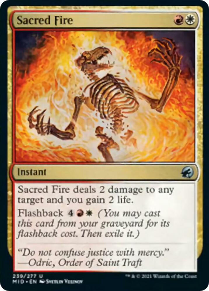 Sacred Fire 239 card from Innistrad: Midnight Hunt