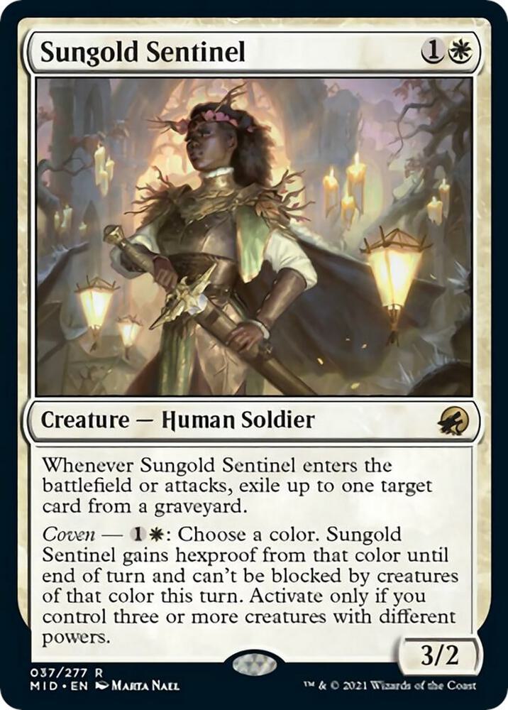 Sungold Sentinel 37 card from Innistrad: Midnight Hunt